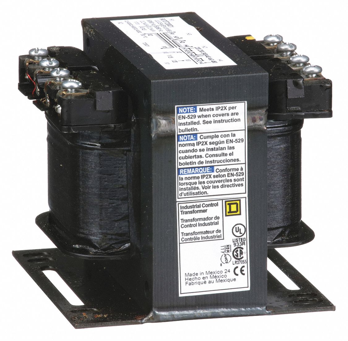 SQUARE D Control Transformer: 240V AC/480V AC, 120V AC, Foot, 200 VA VA  Rating - Transformer