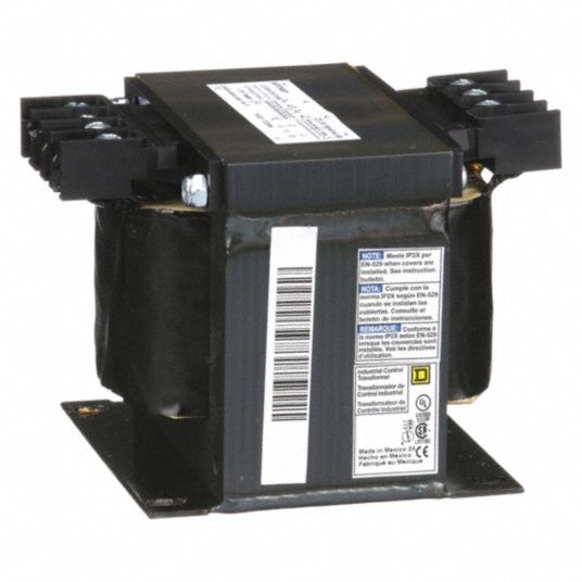 SQUARE D Control Transformer: 240V AC/480V AC, 120V AC, Foot, 500 VA VA  Rating - Transformer