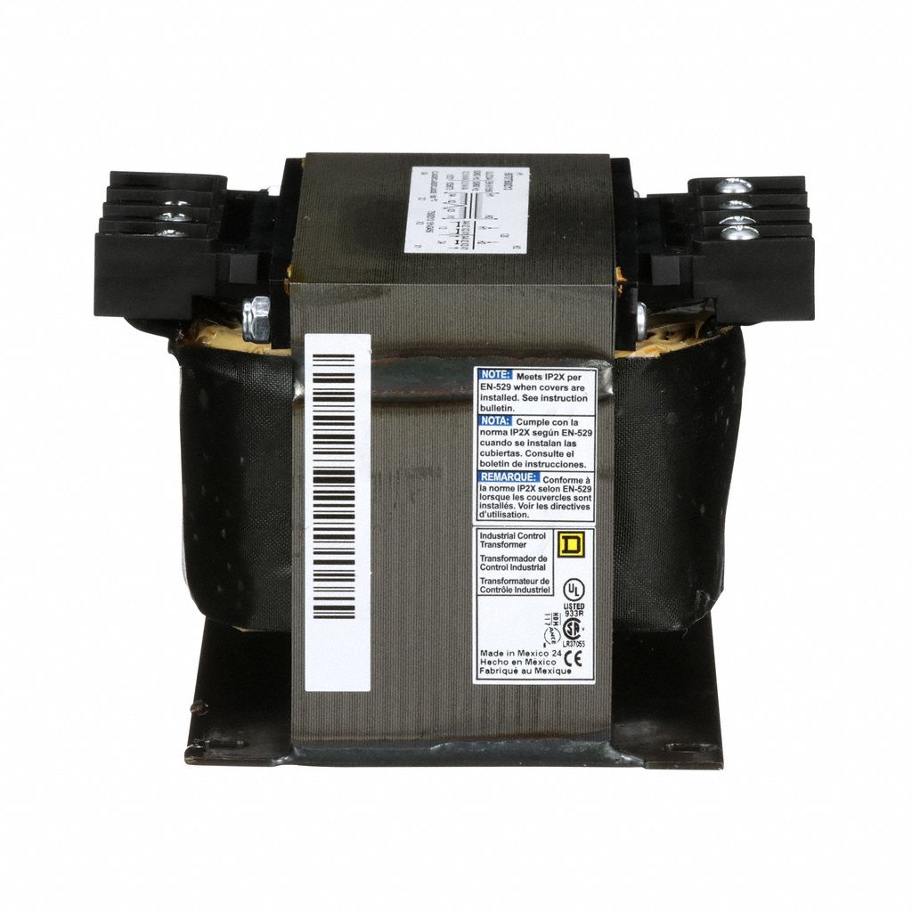 Control Transformer: 120V AC, 12V AC/24V AC, Foot, 500 VA, Single Phase