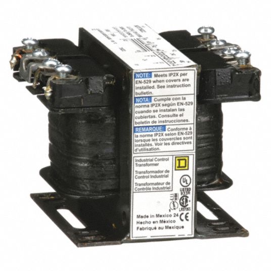 SQUARE D Control Transformer: 240V AC/480V AC, 24V AC, Foot, 50 VA VA  Rating - Transformer