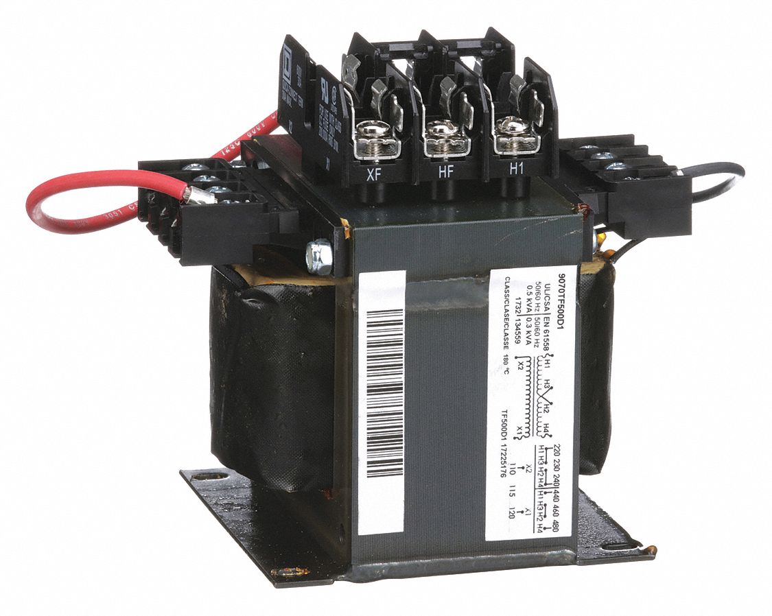 SQUARE D Control Transformer, Input Voltage: 240VAC, 480VAC, Output ...