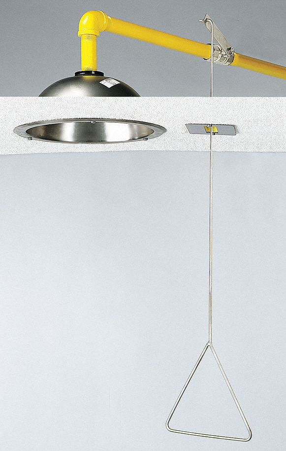 Emergency Shower Mount, Stainless Steel Grainger