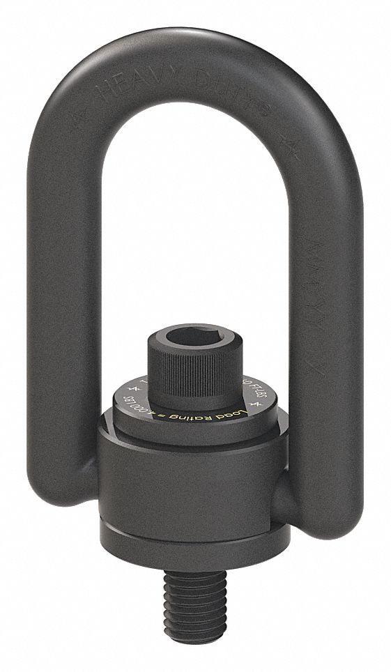 ADB HOIST RINGS, ScrewOn Mounting, 180° Pivot, Hoist Ring 4R986