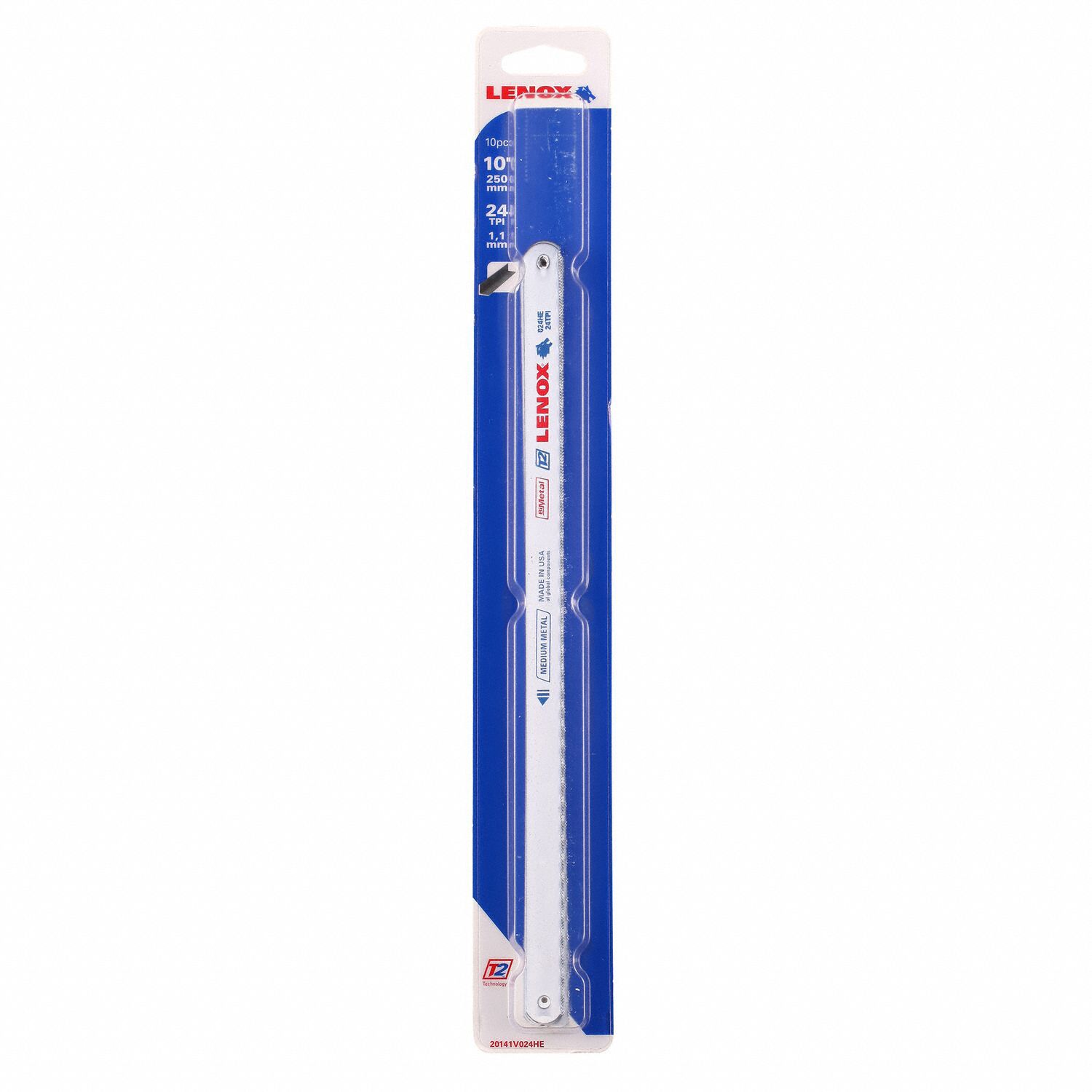 LENOX, 10 in Blade Lg, Bi-Metal, Hacksaw Blade - 4RA70|20141