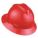 SLOTTED HAT, CSA, TYPE 1, CLASS E, PE, 4-PT FAS-TRAC III RATCHET, FULL BRIM, RED