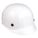 NON-SLOTTED BUMP CAP, VENTED, POLYETHYLENE, FRONT BRIM, PINLOCK, WHITE, SIZE 6½ TO 8