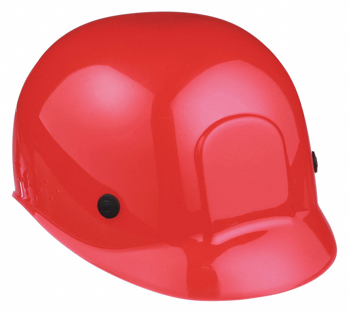 BUMP CAP, CSA Z94.1-2005, TYPE 1, CLASS E, PE, 4-PT PINLOCK, FRONT BRIM, RED