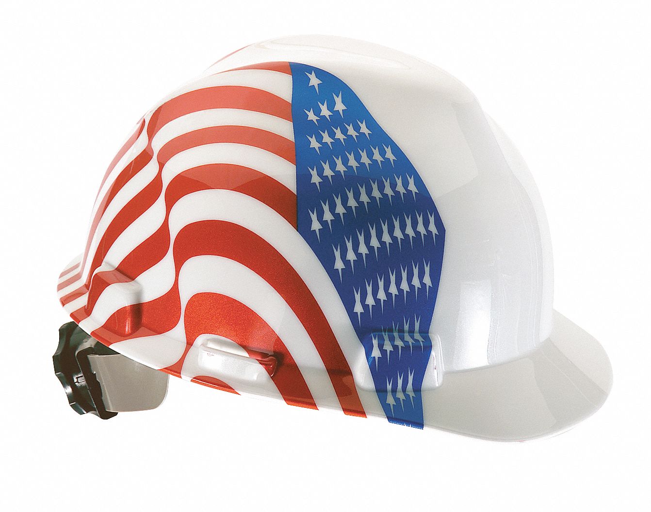 MSA SLOTTED CAP, CSA Z94.1-2005, TYPE 1, CLASS E, PE, 4-PT FAS-TRAC III  RATCHET, FRONT BRIM, WHT - Hard Hats and Helmets - GUS4RB53