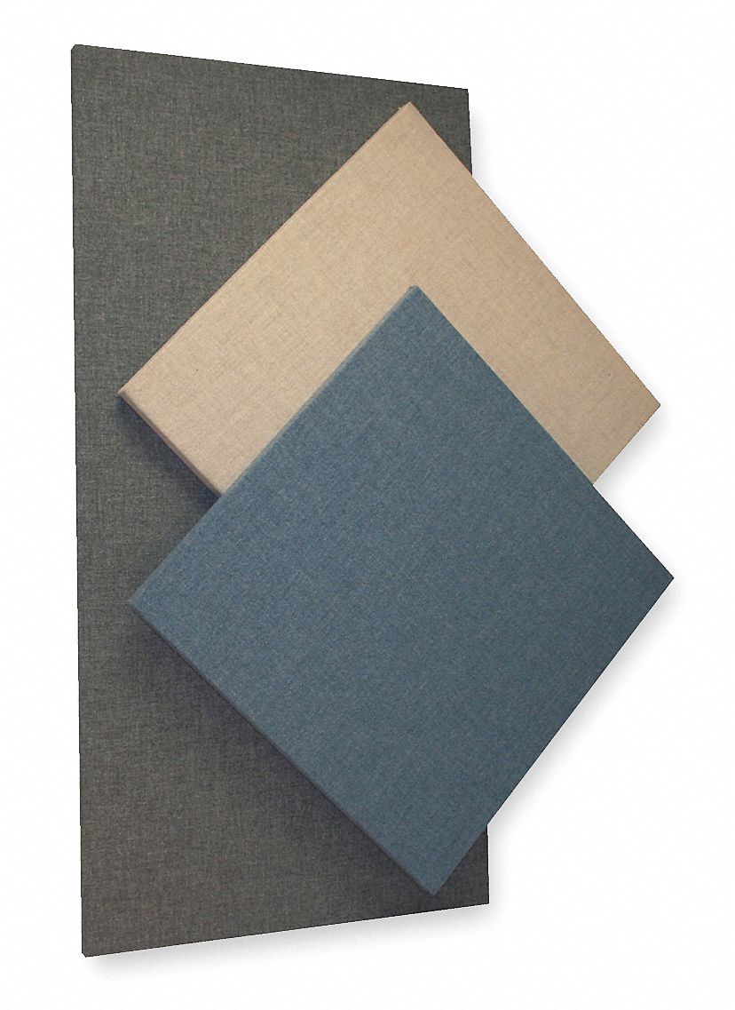 Acoustic Panel: 0.75 NRC, Blue, 4 ft Overall Lg, 24 in Overall Wd, 1 in Thick