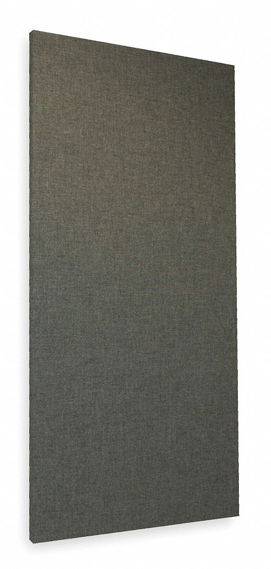 Acoustic Panel: 0.75 NRC, Gray, 4 ft Overall Lg, 24 in Overall Wd, 1 in Thick