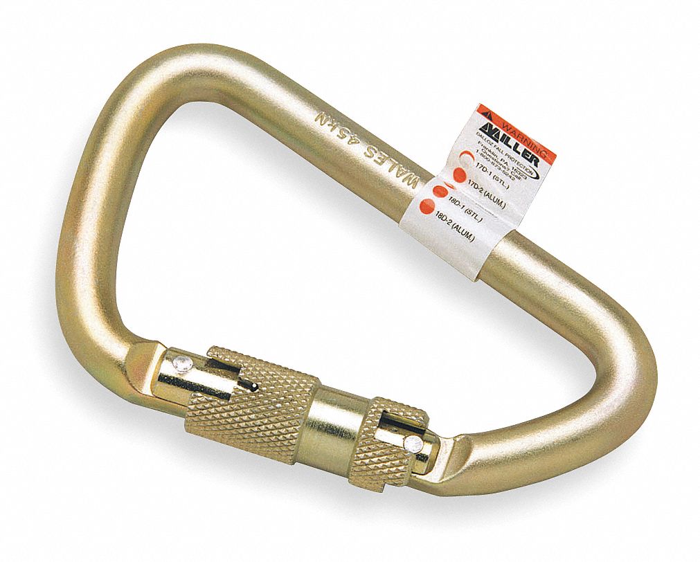 CARABINER TWIST LOCK STEEL W/1INGAT