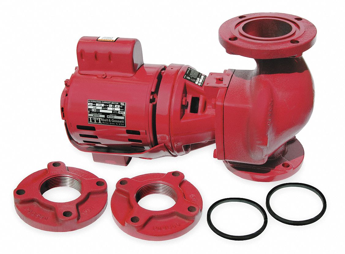 Bell Gossett 1 4 Hp Cast Iron 3 Piece Oil Lubricated Booster Hydronic Circulating Pump 4rc97 2 1 2 Grainger