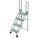ROLLING LADDER, 3.3 FT PLATFORM H, UNASSEMBLED, NO LOCKING MECHANISM, STEEL