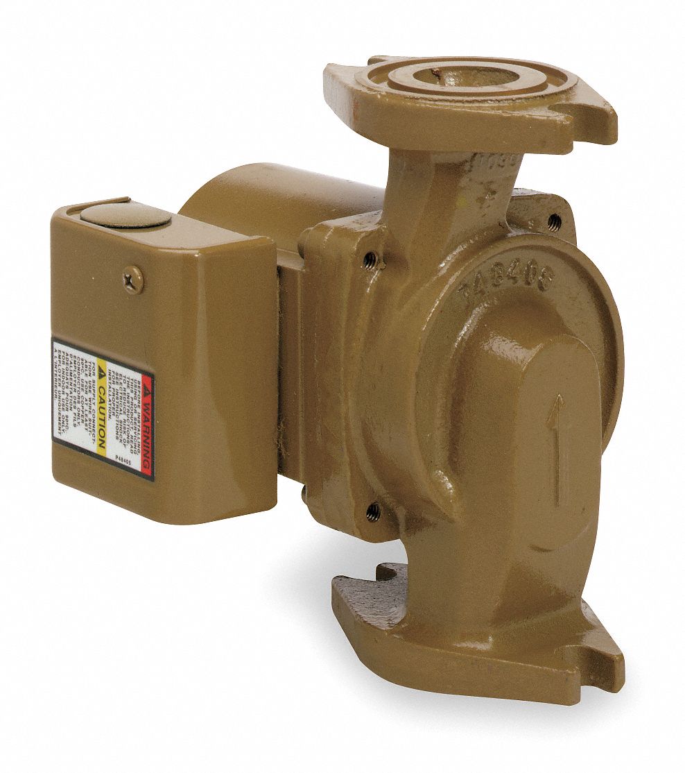 Potable Water Circulating Pump: Std, Bell & Gossett, Flanged, 1/25 HP, 115V  AC, 15 ft Max. Head