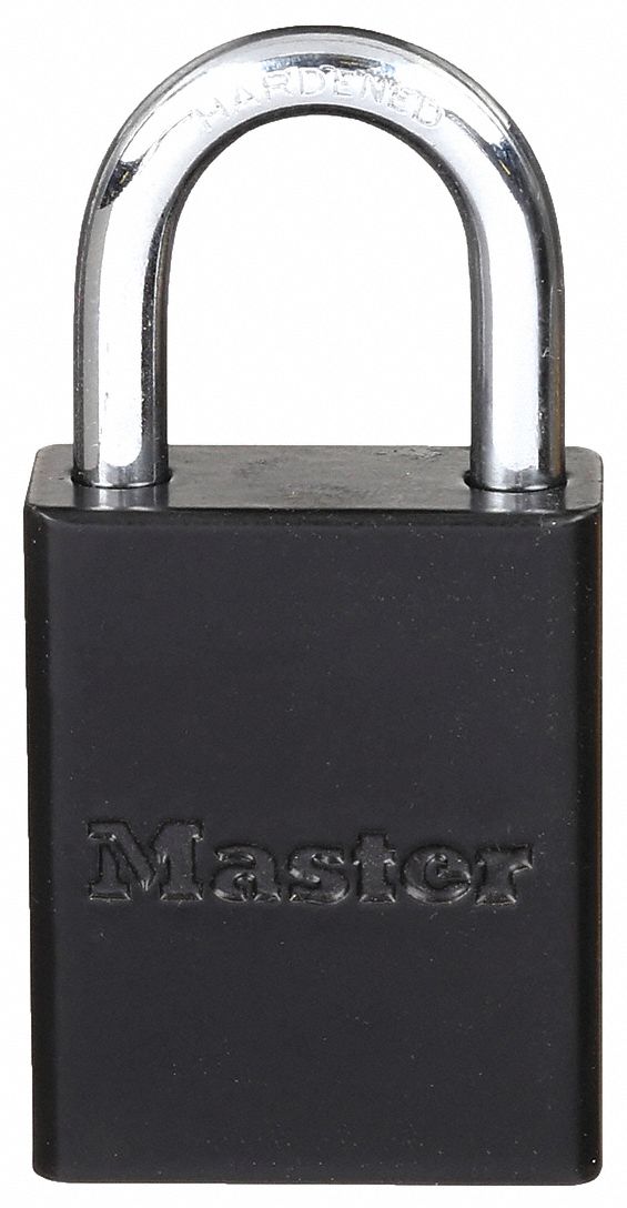 MASTER LOCK safety padlock, black, 1-7/8