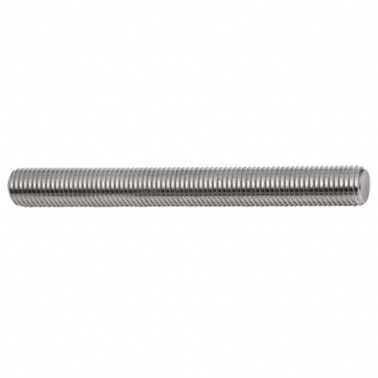 GRAINGER APPROVED Fully Threaded Rod, 188 Stainless Steel, 1/4"20, 12