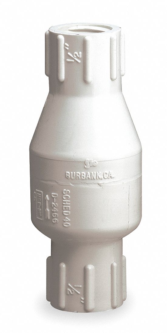 Spring Check Valve,PVC,3/4",FIPT 4RG65 190735332115 eBay