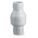 SPRING CHECK VALVE, INLINE VALVE BODY, ½ IN PIPE, SOCKET X SOCKET, PVC, FEMALE, SOCKET