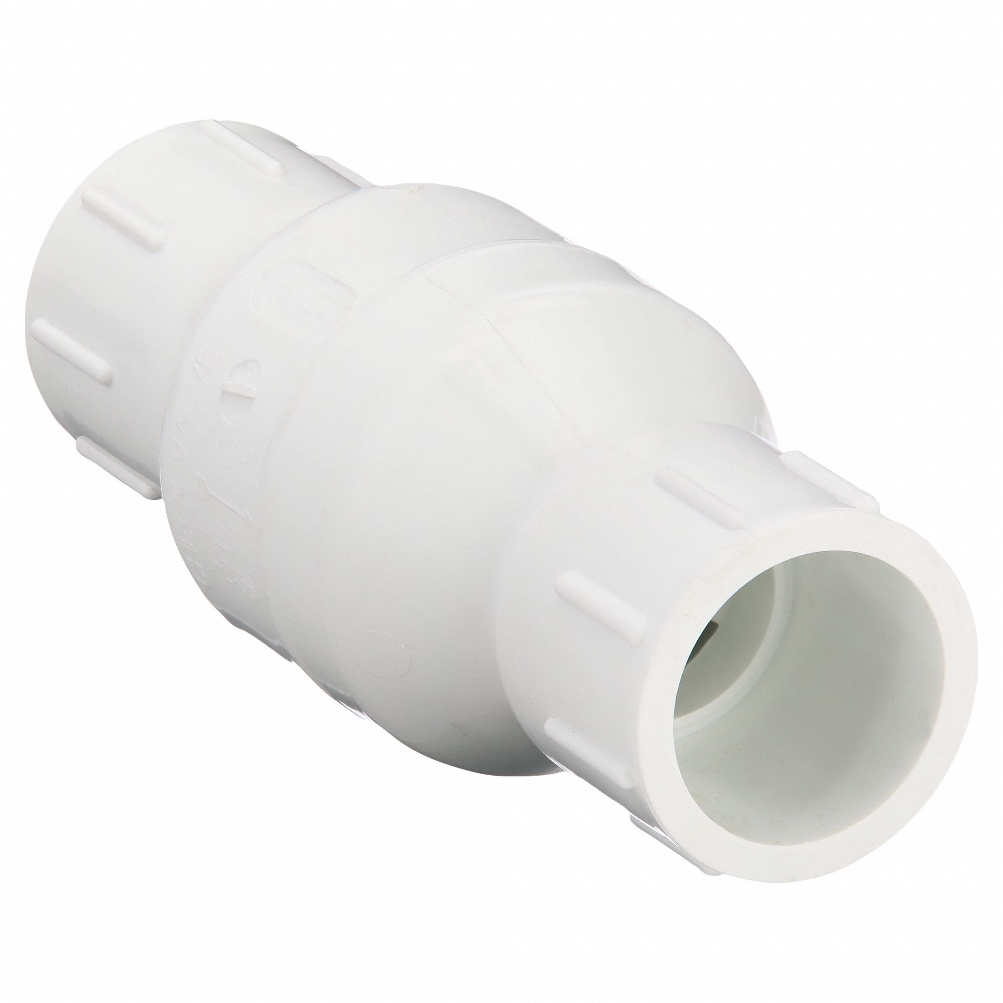 SPRING CHECK VALVE, INLINE VALVE BODY, 1 IN PIPE, SOCKET X SOCKET, PVC, FEMALE, SOCKET