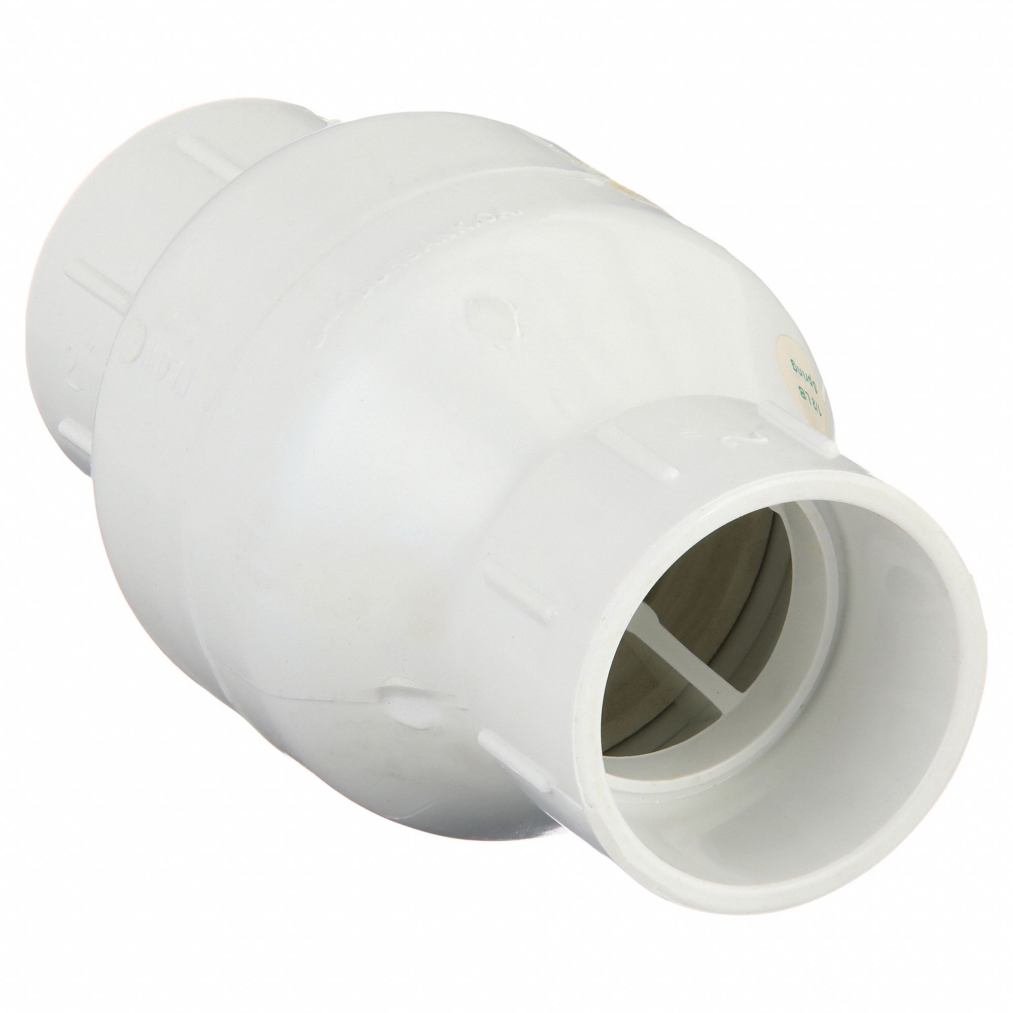 SPRING CHECK VALVE, INLINE VALVE BODY, 2 IN PIPE, SOCKET X SOCKET, PVC, FEMALE, SOCKET