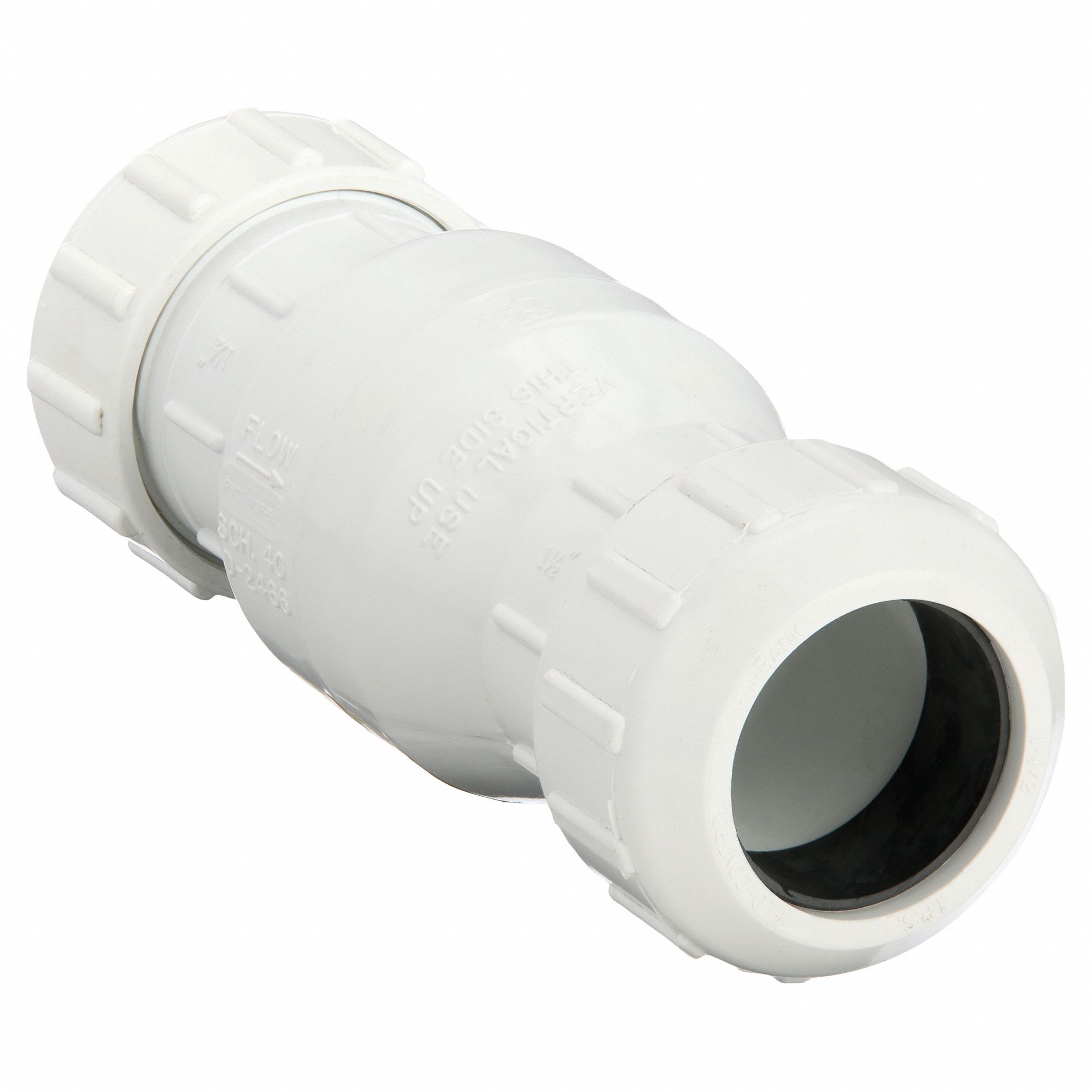 SWING CHECK VALVE, SWING, INLINE VALVE BODY, 1½ IN PIPE, COMPRESSION X COMPRESSION