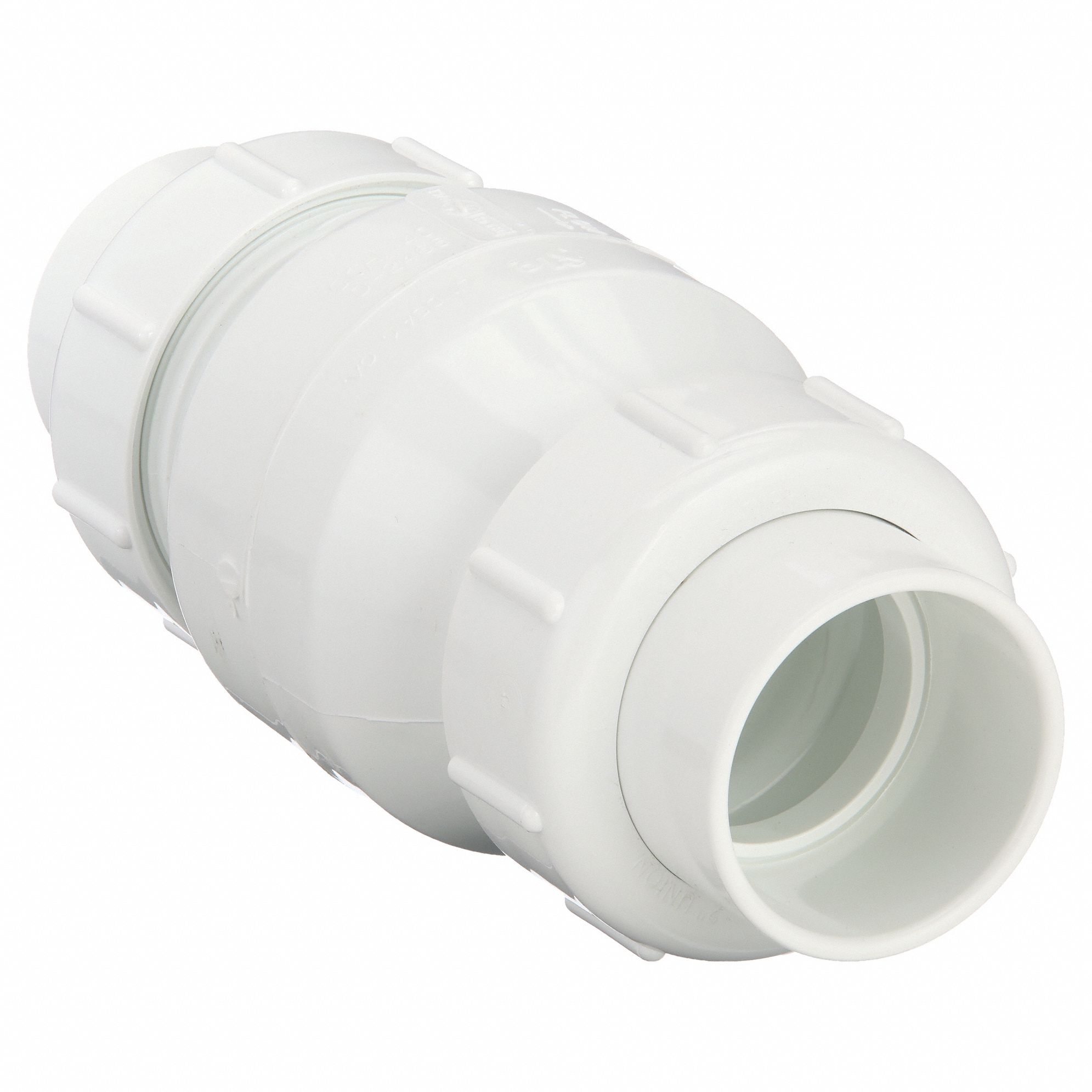 TRUE UNION SWING WASTE WATER CHECK VALVE, 2 IN, COMPRESSION, PVC