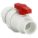 CHECK VALVE WITH BALL VALVE, BALL, INLINE VALVE BODY, PVC, 1½ IN PIPE, VERTICAL, STANDARD