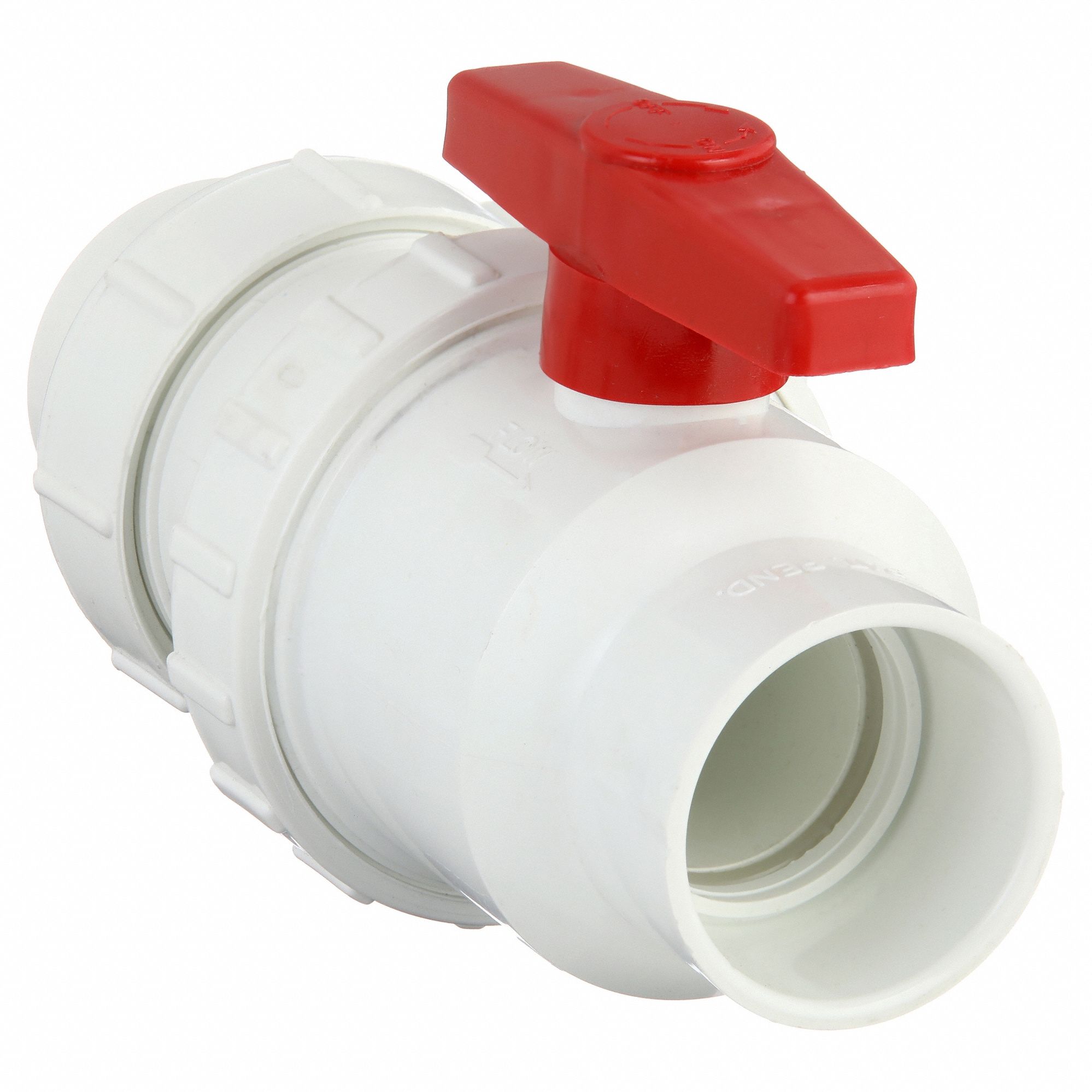 CHECK VALVE WITH BALL VALVE, BALL, INLINE VALVE BODY, PVC, 2 IN PIPE, SOCKET X SOCKET