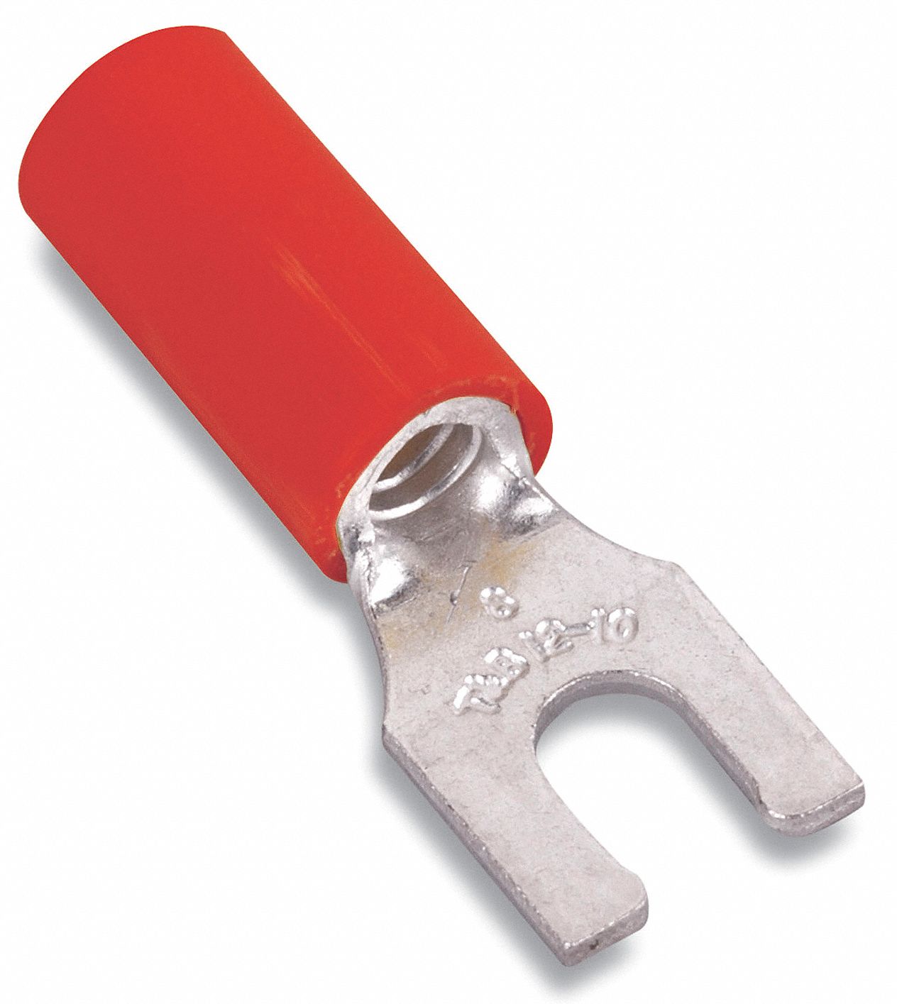 STAKON Fork Terminal Red Insulation, 8 Stud Size, Brazed, Crimp