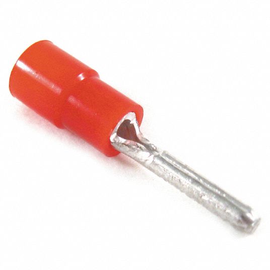 STA-KON Pin Terminal: Red, Brazed, 600 V, 221 Degrees F, 0.84 in ...