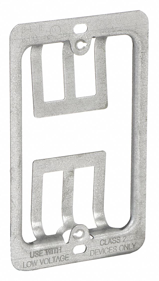 COMMUNICATION MOUNTING BRACKET, COVER PLATE, STEEL, SILVER, FOR SINGLE GANGS