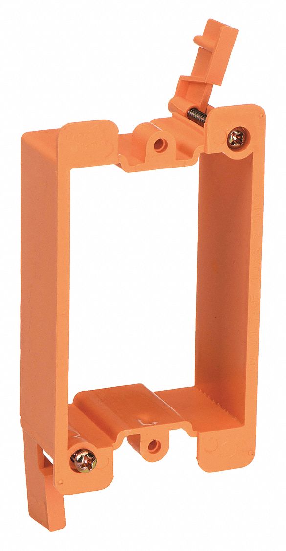 COMMUNICATION MOUNTING BRACKET, COVER PLATE, STEEL, ORANGE, FOR SINGLE GANGS