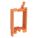 COMMUNICATION MOUNTING BRACKET, COVER PLATE, STEEL, ORANGE, FOR SINGLE GANGS