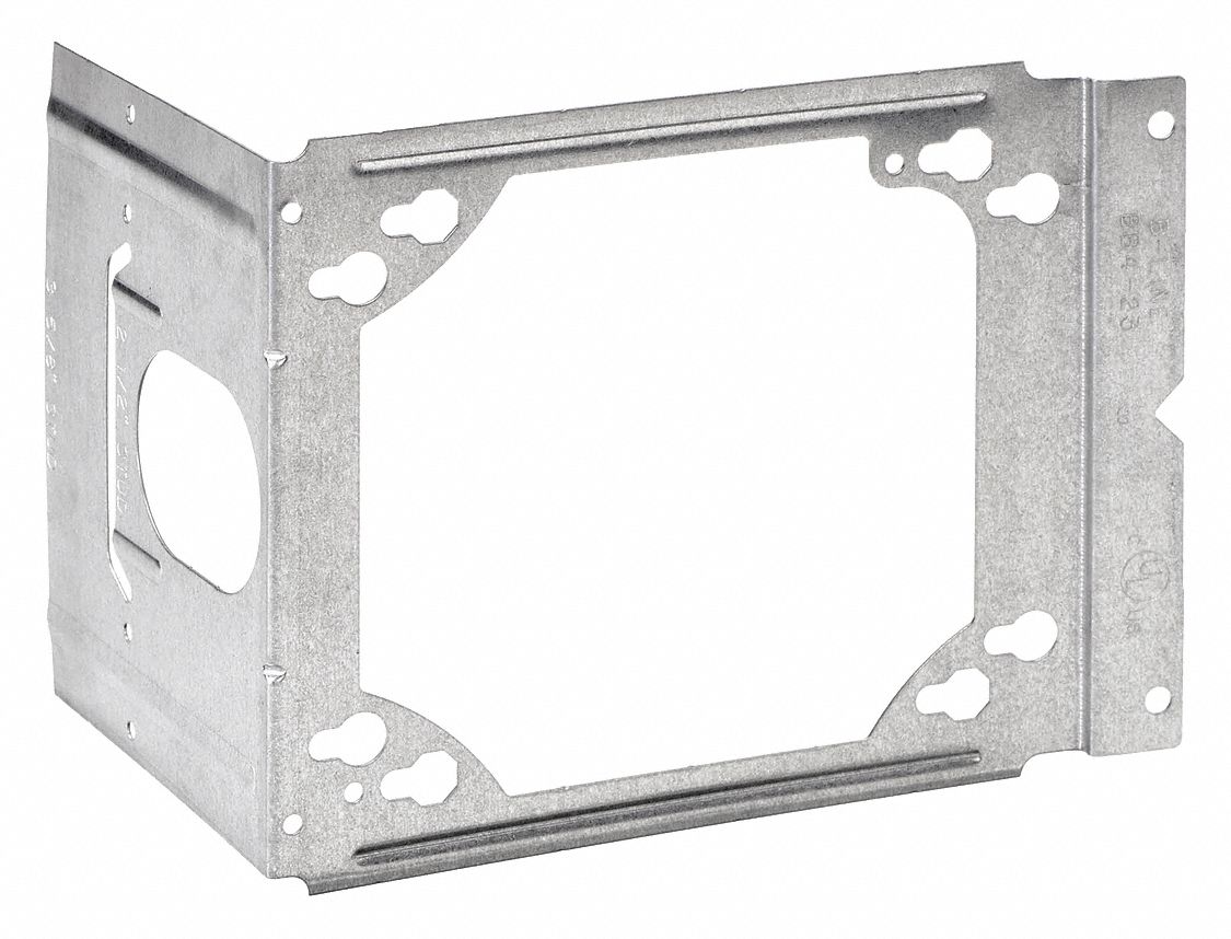 MOUNTING BRACKET, BOX SUPPORT BRACKET, PRE-GALVANIZED STEEL, SILVER, 1 IN OVERALL DP