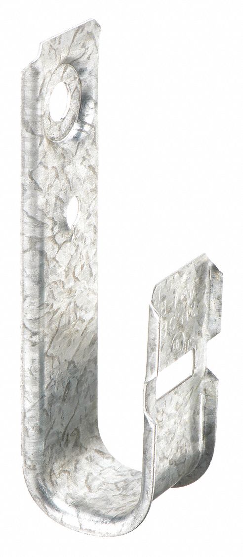 J-Hook: Screw-On with Locking Latch, 3/4 in Max. Bundle Dia., Galvanized Steel