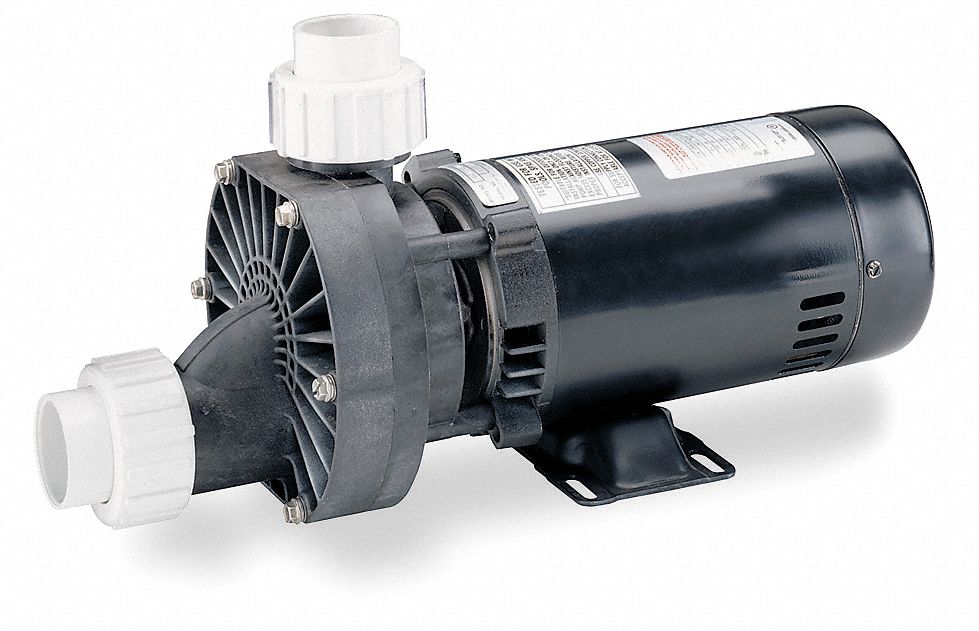 DAYTON 1/2 HP SelfDraining Jetted Tub Pump, Split Phase, 7.0 Amps