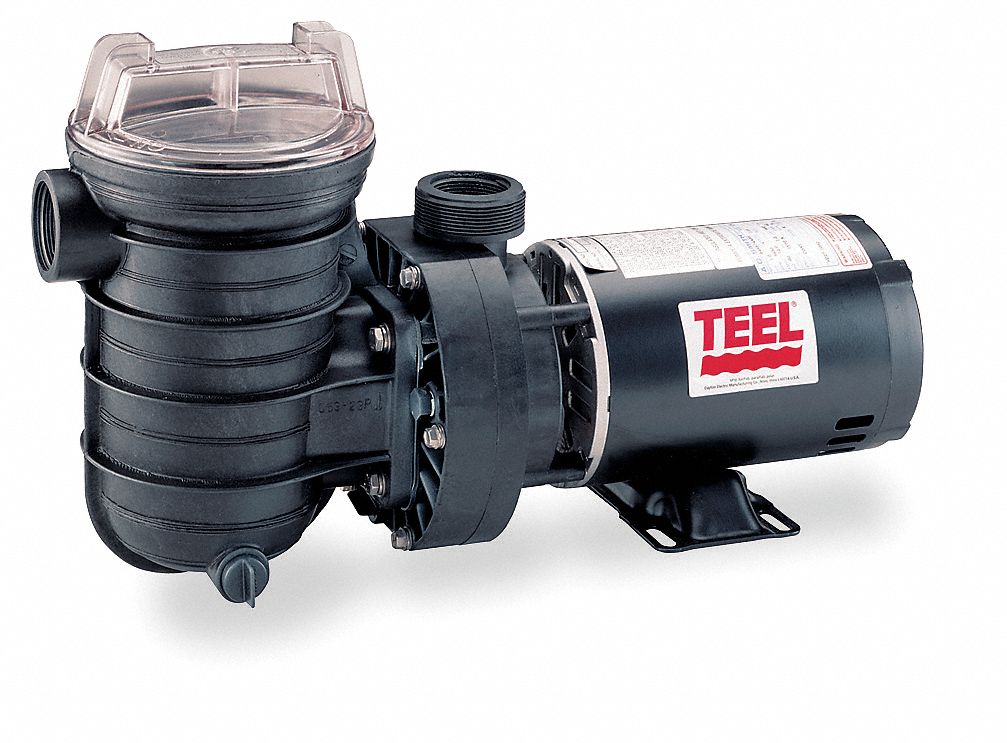 GRAINGER APPROVED 1 HP AboveGround Pool Pump, —, 12.0 Amps 4RJ91