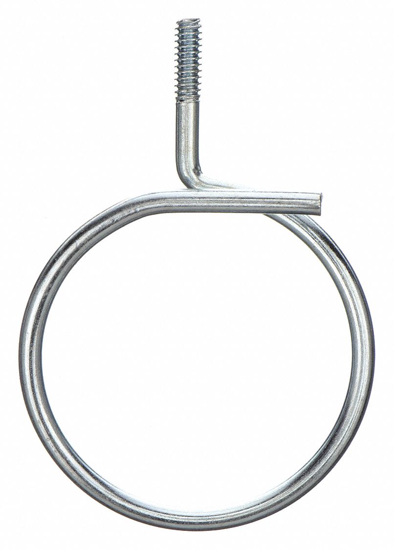 BRIDLE RING, STEEL, ZINC PLATED, 2 IN TRADE SIZE/WIRE RANGE, 1/4"-20 THREAD SIZE