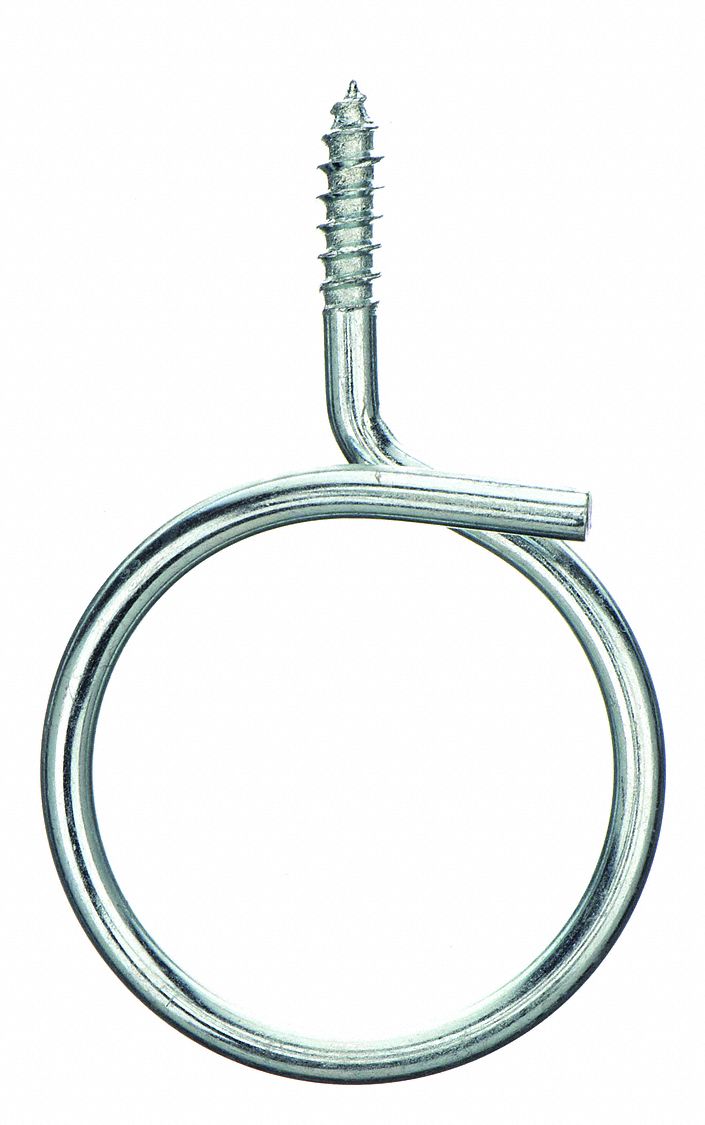 BRIDLE RING, STEEL, ZINC PLATED, 1½ IN TRADE SIZE/WIRE RANGE, 1/4" THREAD SIZE