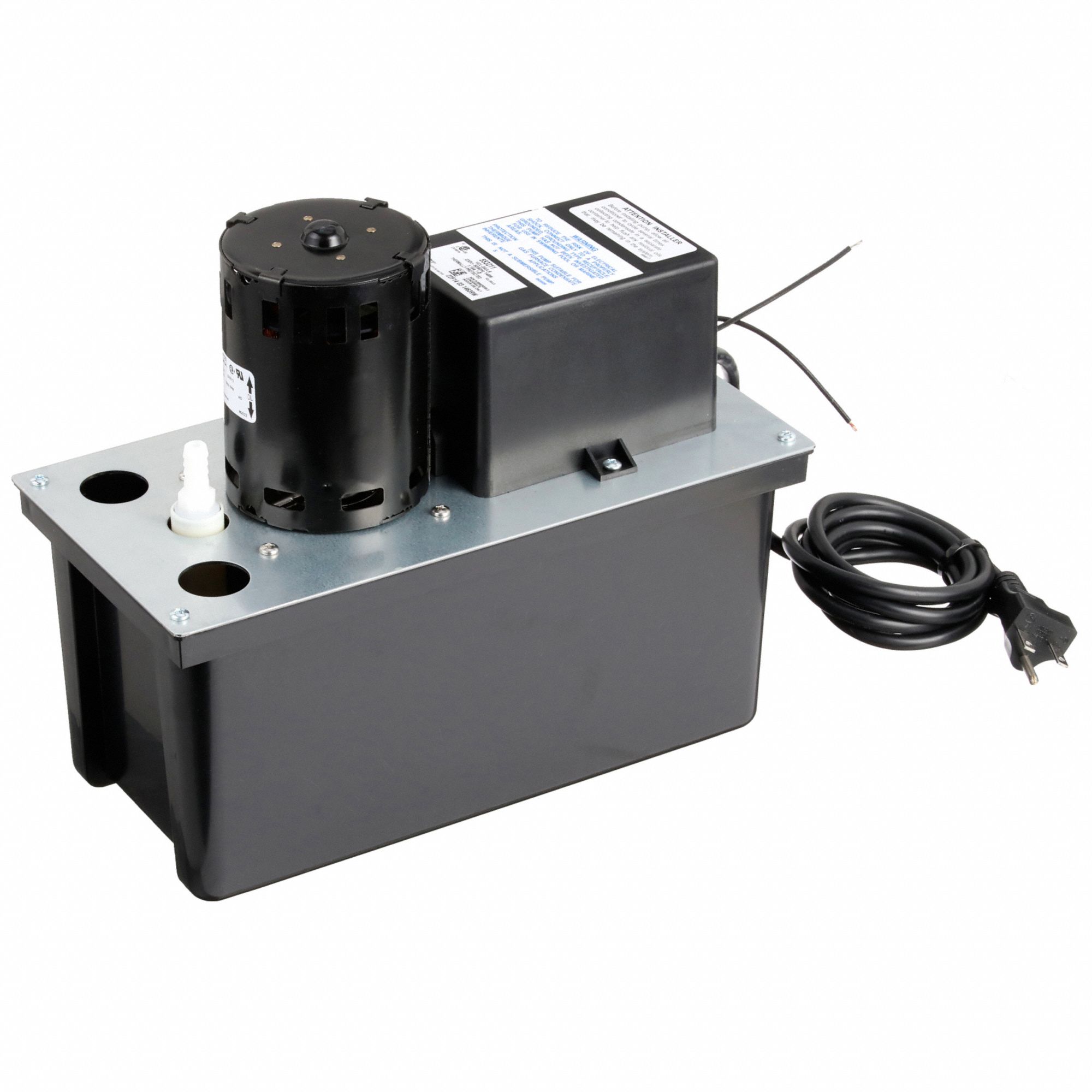 Condensate Removal Pump: 230V AC, 1 gal Tank, 1/16 hp, 4.5 gpm, 24 ft Max. Head