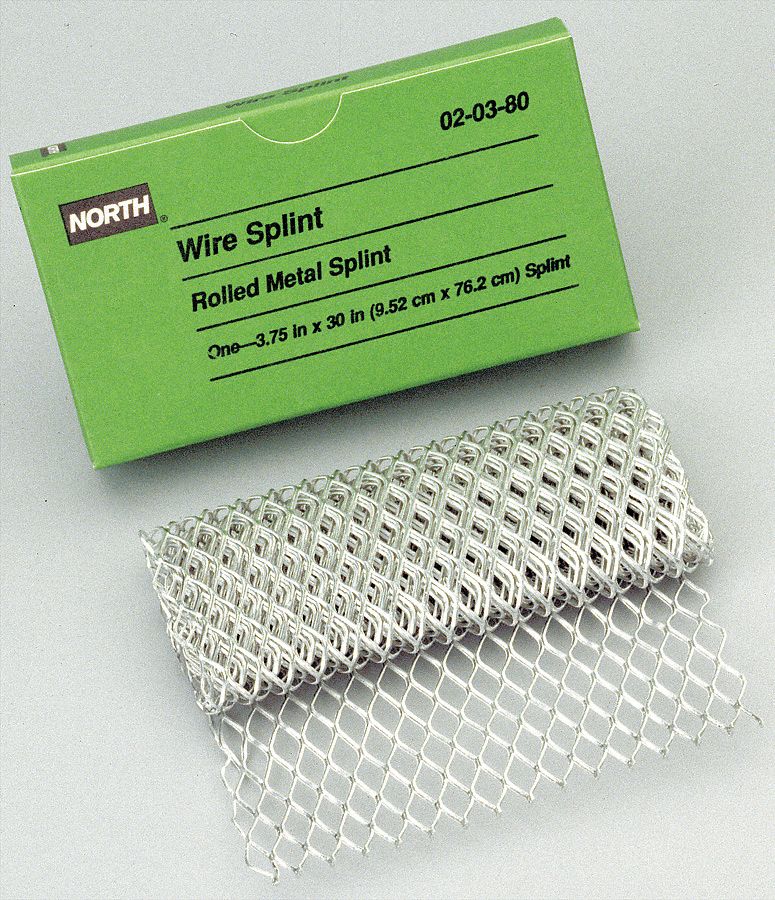 HONEYWELL Wire Splint, Metal, Immobolizes Injured Limbs, Gray, 36 in