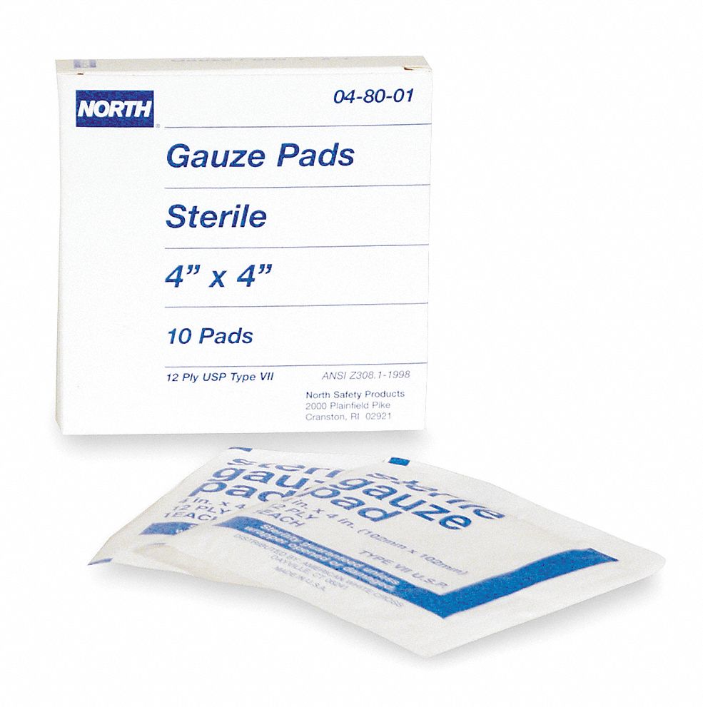 Gauze Pad, Bulk, PK 10 Grainger