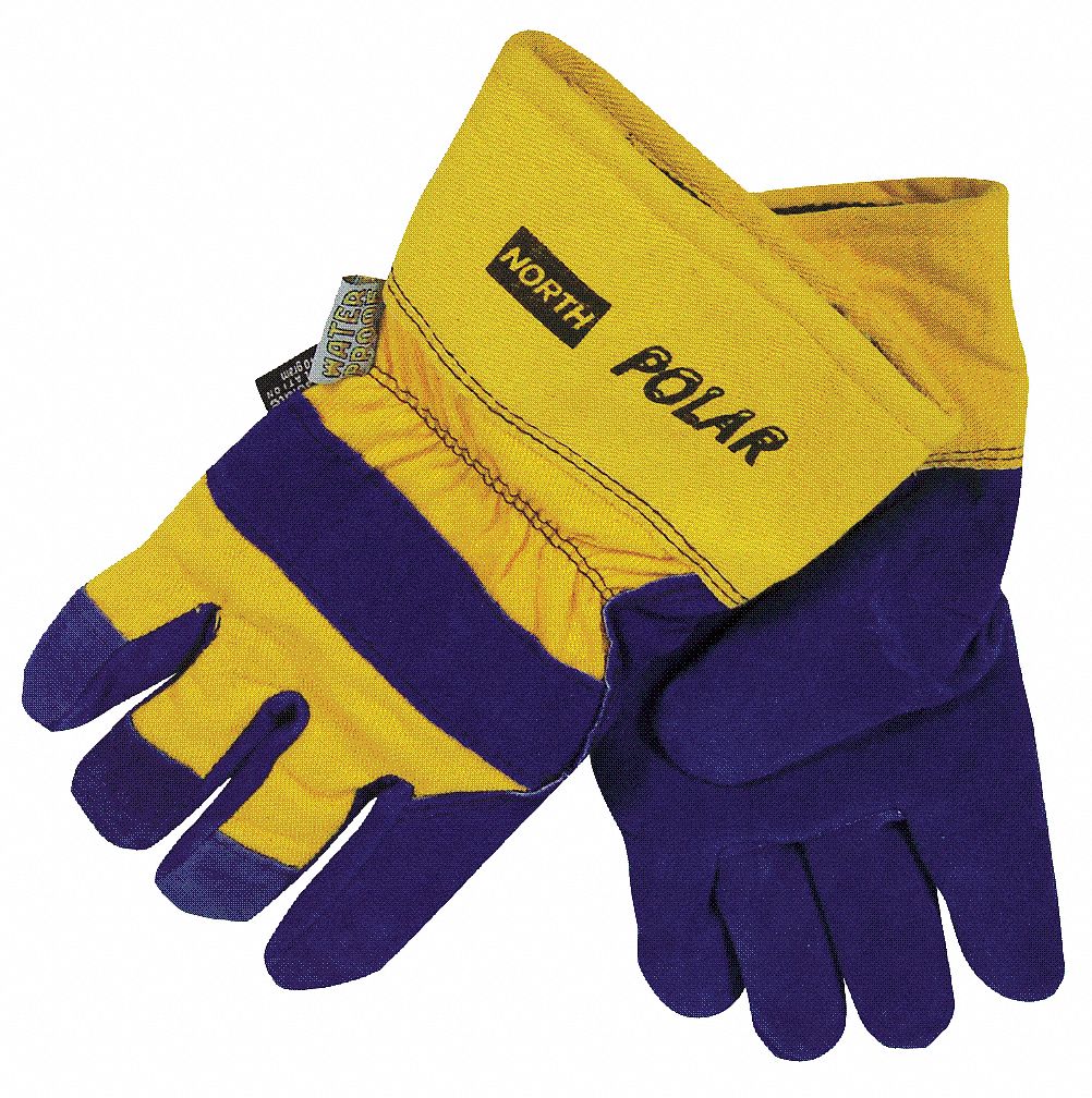 HONEYWELL Cold Protection Gloves, S, Blue/Yellow, PR 4RM0970/6465NK