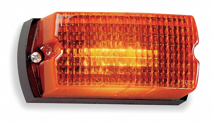 Warning Light: Amber, 120V AC, 5 1/16 in Overall Lg, 2 11/32 in Overall Wd, LP1-120A
