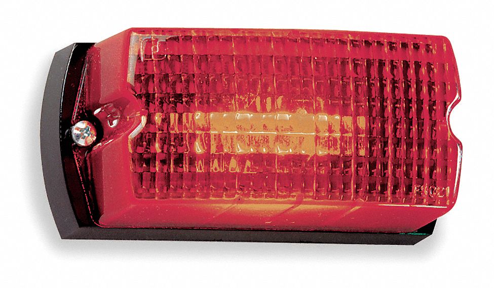 Warning Light: Red, 120V AC, 5 1/16 in Overall Lg, 2 11/32 in Overall Wd, LP1-120R