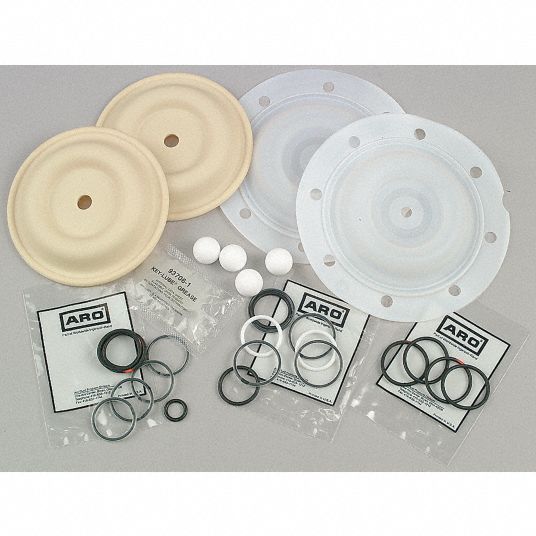 ARO Diaphragm Pump Repair Kit, PTFE, Includes Balls, Diaphragms, Seals