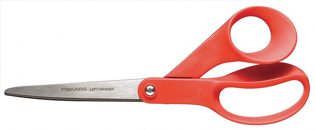 Scissor, For Cardboard, Tape and Small Gauge Wire, Stainless Steel, 3 3/4  in - Grainger