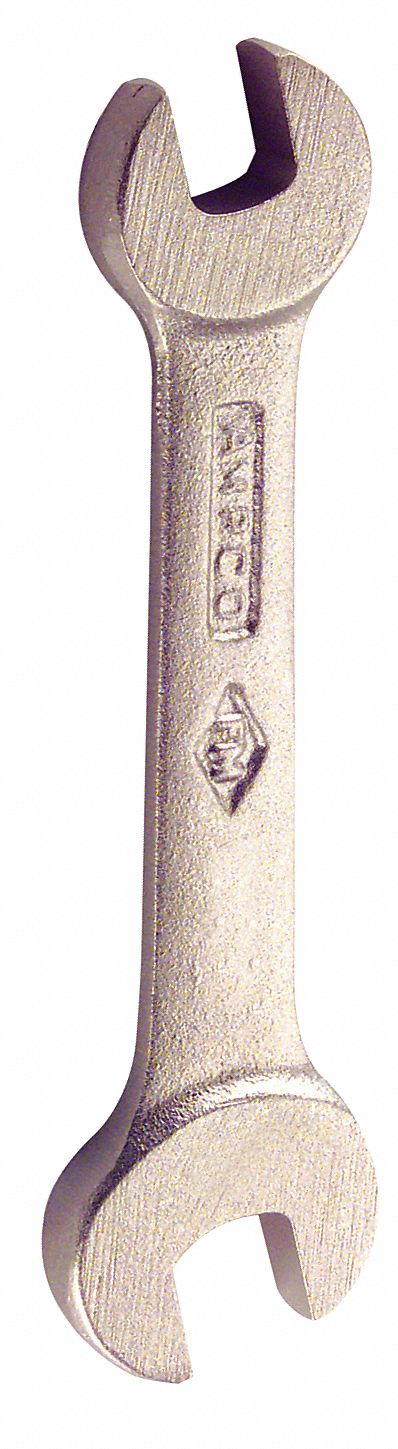 OPEN END WRENCH, ALUMINUM BRONZE, NATURAL, 27 MM/30 MM HEAD SIZE, 10¼ IN OVERALL L, STANDARD