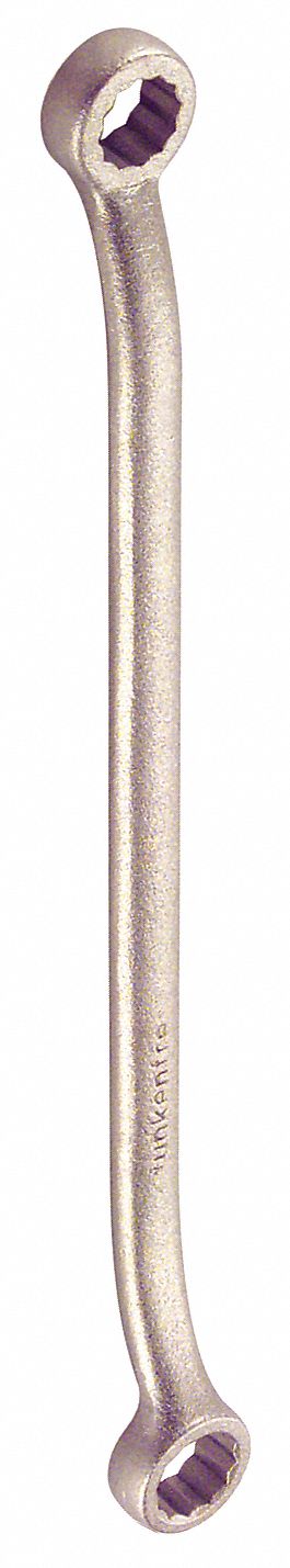 BOX END WRENCH, NATURAL, 3/4 IN/7/8 IN HEAD SIZE, 12 1/4 IN OVERALL L, OFFSET