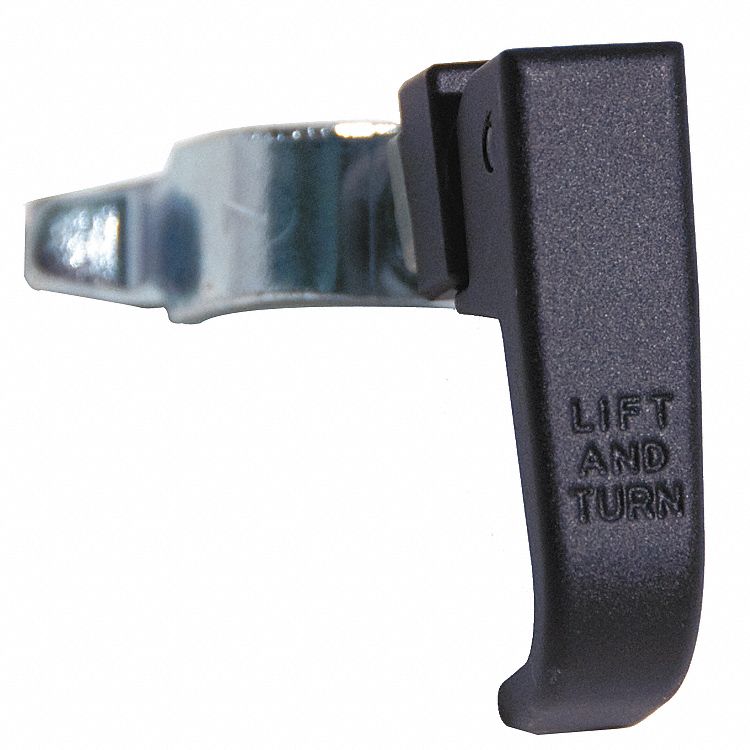 GRAINGER APPROVED Compression Latch Steel, Black Powder Coated, 1 1/4 in Catch/Latch Ht, Lift